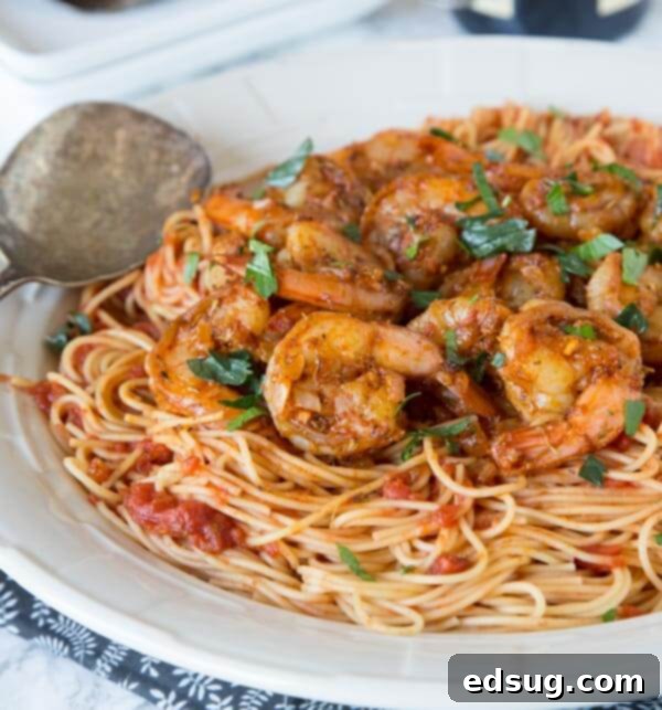 Blackened Shrimp Pasta - a quick and easy shrimp pasta dinner with homemade blackened seasoning for tons of great flavor!