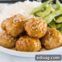 close up kung pao chicken meatballs
