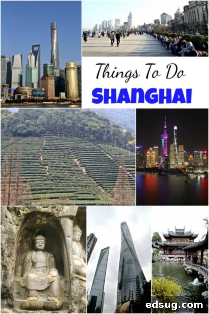 10 Unmissable Shanghai Experiences 2 A close up of a tall building in Shanghai's modern skyline, showcasing intricate architecture.