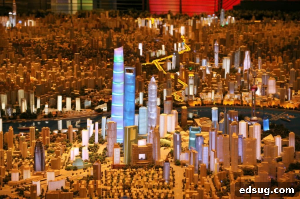 10 Unmissable Shanghai Experiences 9 The grand exterior of the Shanghai Urban Planning Exhibition Center, a modern building showcasing the city's future vision.