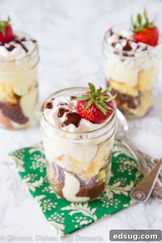 Boston Cream Pie Parfaits layered dessert