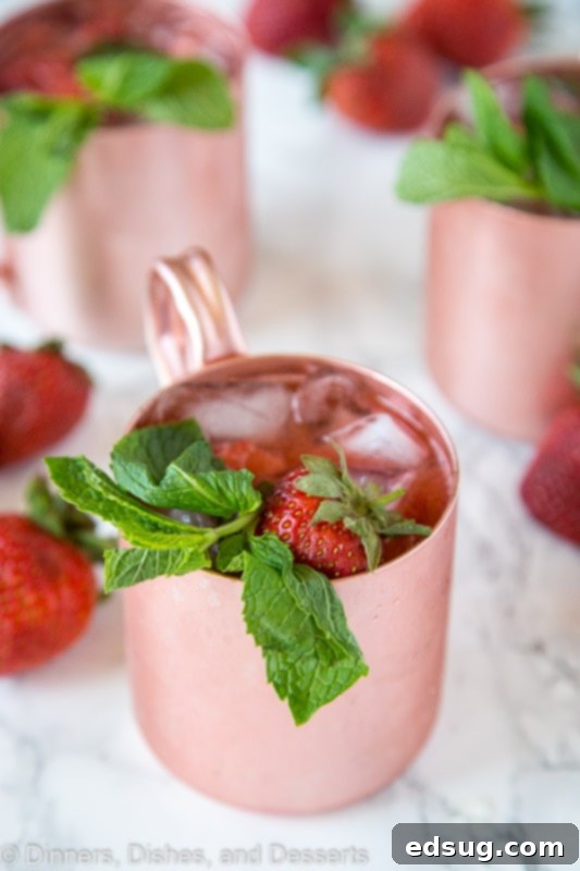 Refreshing Strawberry Moscow Mule 2 Strawberry Moscow Mule