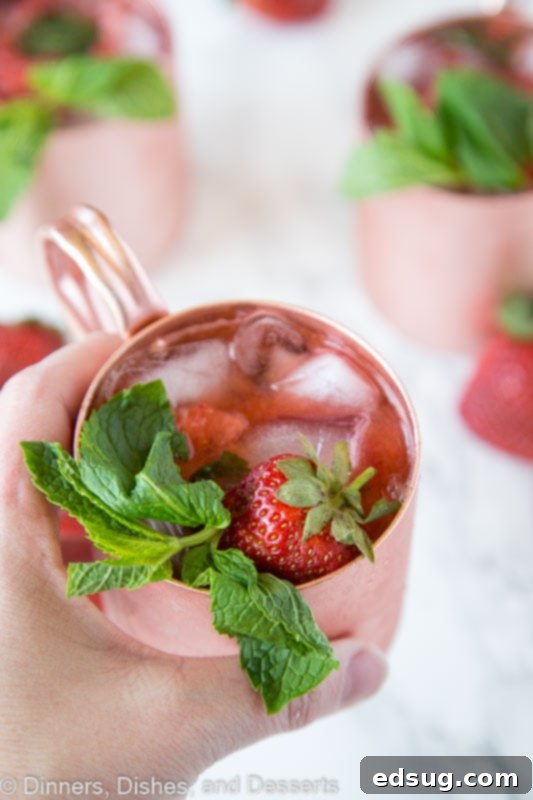 Refreshing Strawberry Moscow Mule 4 Strawberry Moscow Mule Recipe