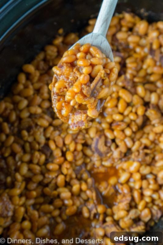 Hearty Homemade Baked Beans 2 baked beans in a crock pot