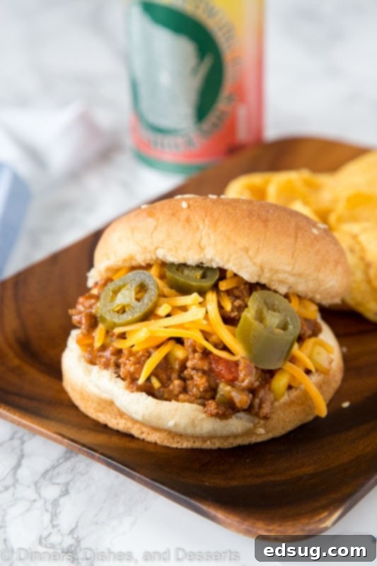 Taco flavored sloppy joe on a plate