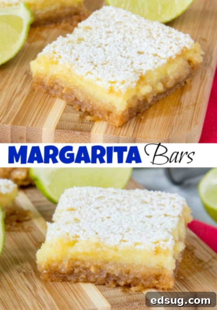 Zesty Lime Margarita Bars 6 close up of sliced margarita bars on a cutting board