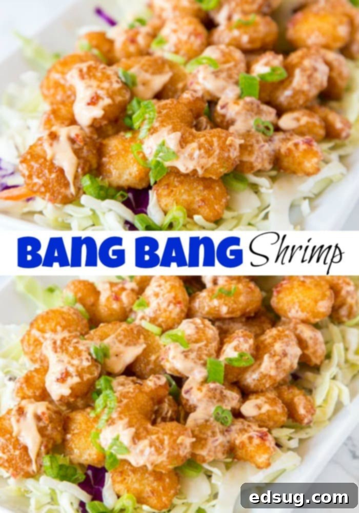 Crispy Bang Bang Shrimp with Sweet Chili Sauce 6 A top-down view of a serving of Bang Bang Shrimp on a rustic wooden table.