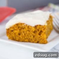 Pumpkin Bars - Light and fluffy pumpkin bars with all those delicious fall spices.  Topped with homemade cream cheese frosting for a delicious pumpkin dessert!