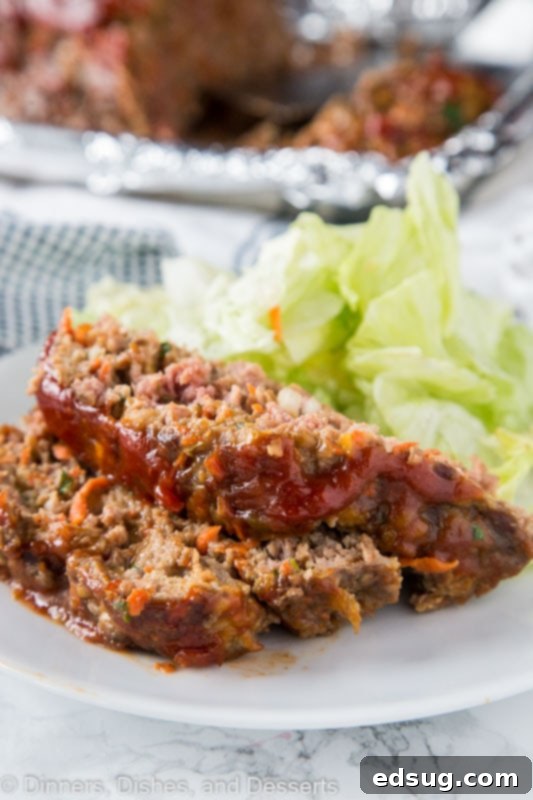 A close up of a plate of food, with Meatloaf and Dinner