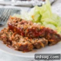 A plate of food, with Meatloaf