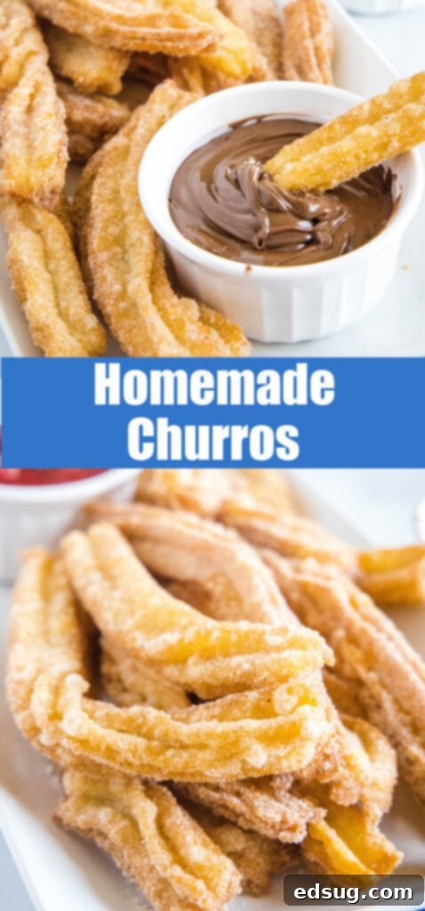 Sweet Homemade Churro Delights 8 close up of churros for Pinterest collage