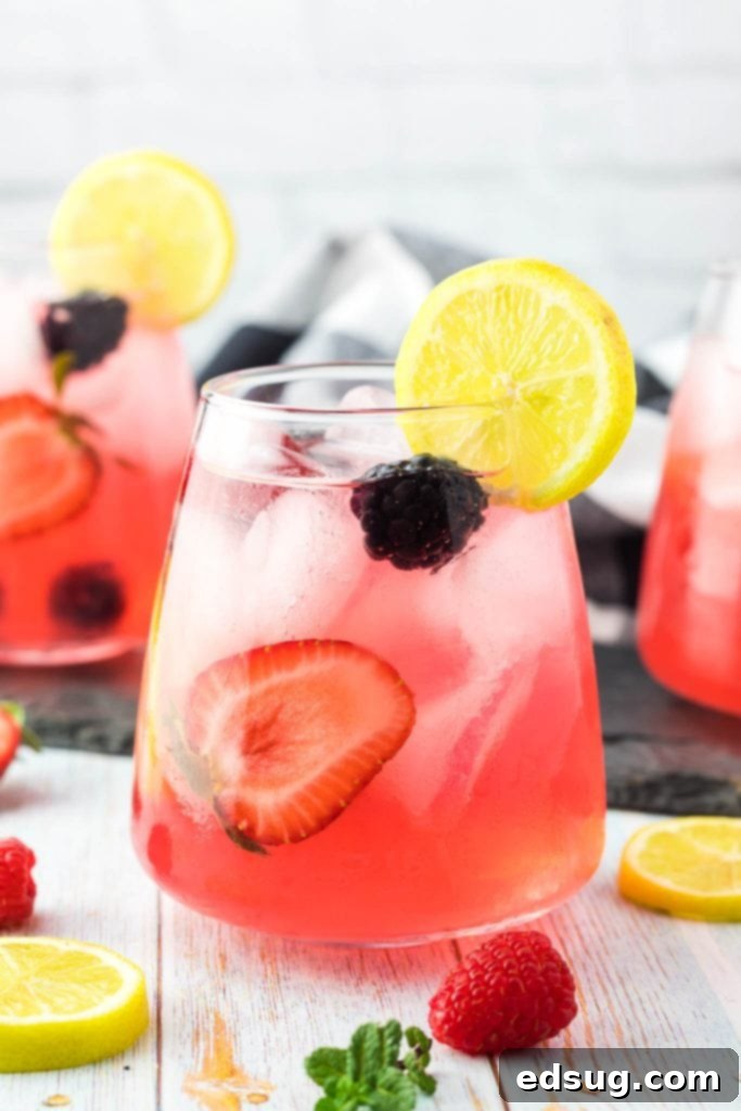 close up of pink lemonade