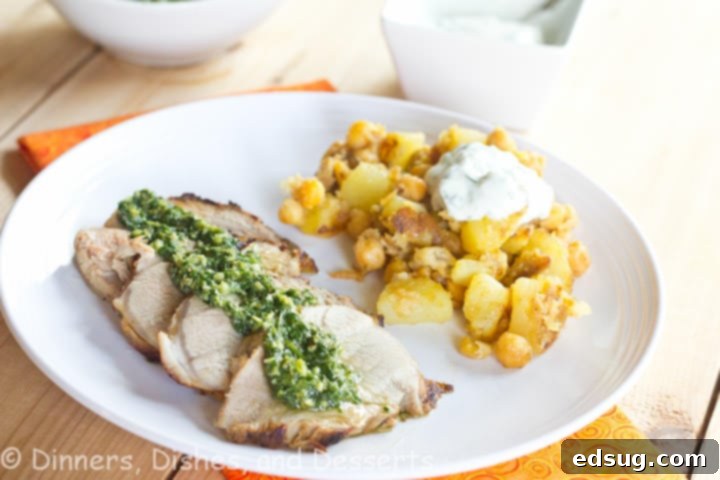 lime marinated pork tenderloin with chimichurri
