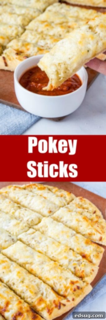 Pokey Sticks - Homemade cheese breadsticks that are the perfect addition to your next pizza night! 