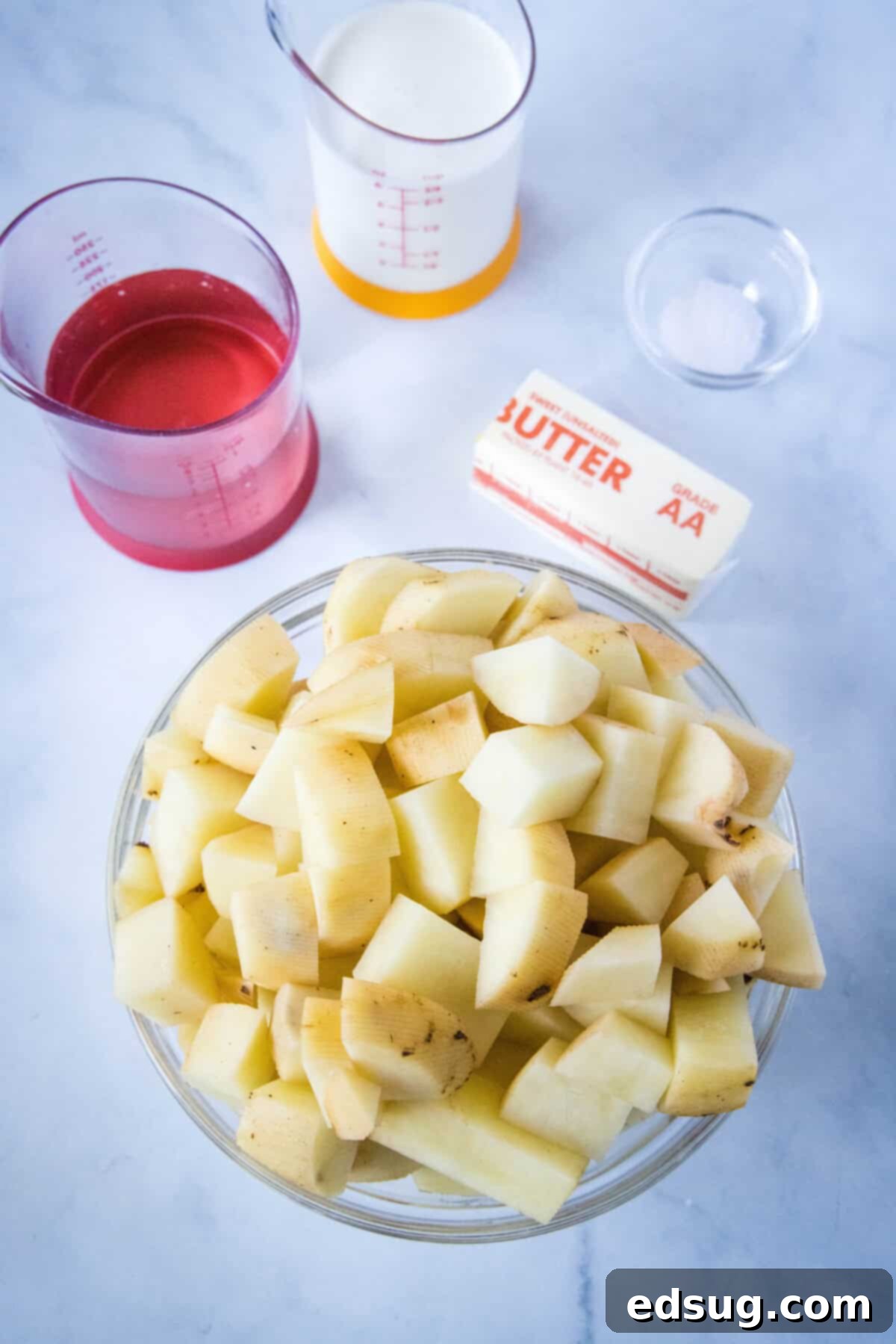 Creamy Instant Pot Mashed Potatoes 3 mashed potato ingredients