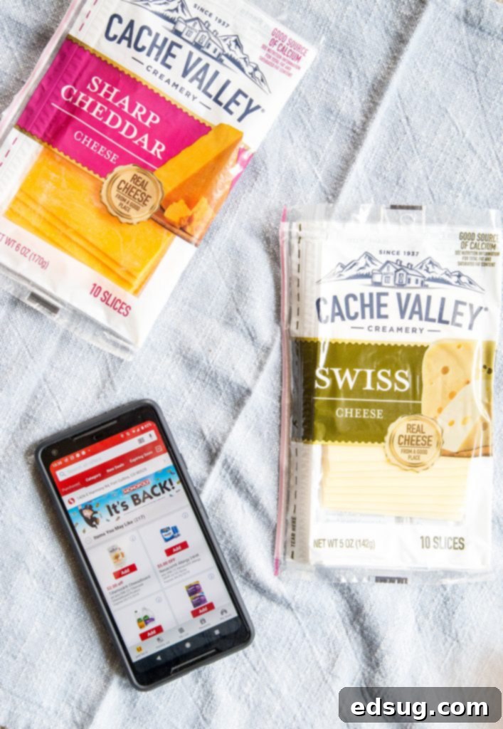 Safeway App displaying savings for Cache Valley Cheese