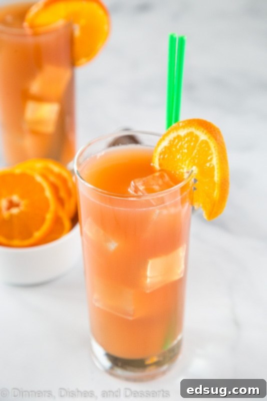 The Ultimate Beach Fling Cocktail 3 sex on the beach drink recipe with bowl of orange slices