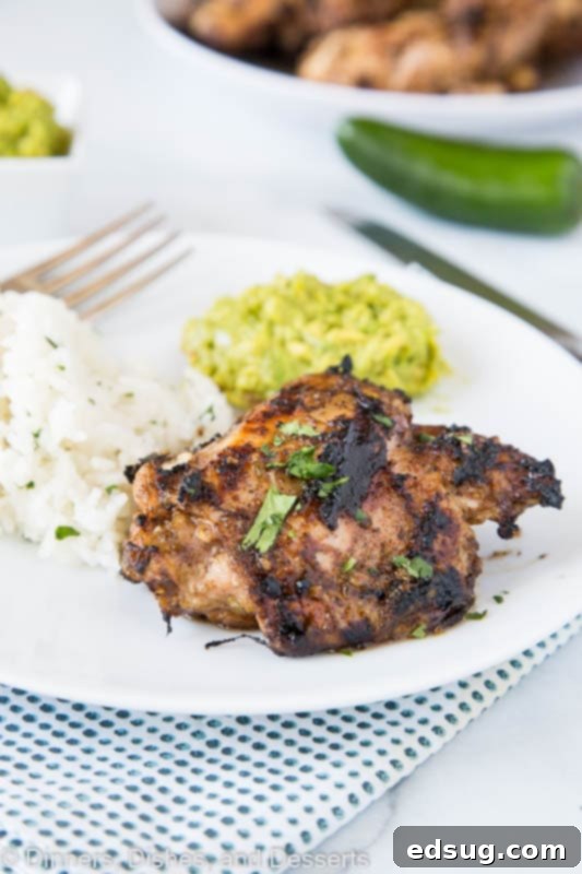 Fiery Jamaican Jerk Chicken 2 Jamaican jerk chicken grilled with cilantro, ready to be served