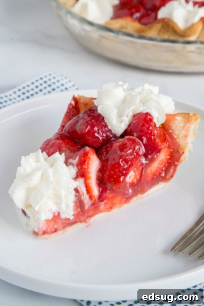 Luscious Strawberry Pie 3 Strawberry Pie without jello is an easy no bake pie that everyone will love