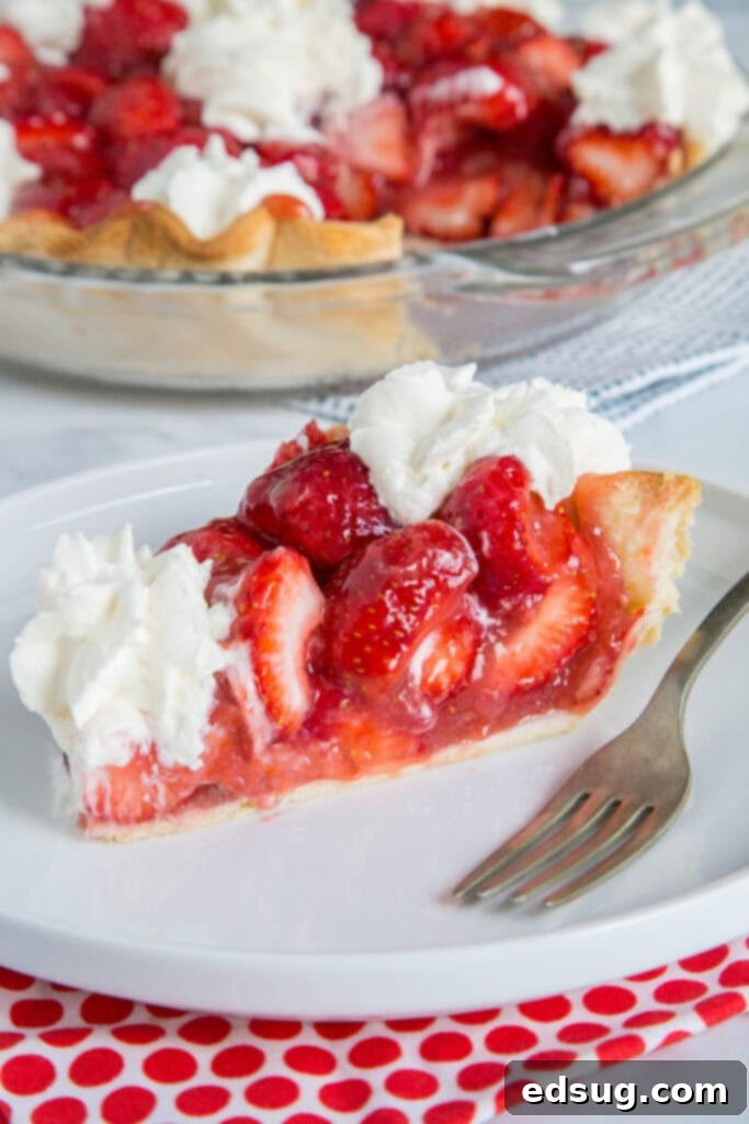 Luscious Strawberry Pie 5 Delicious strawberries make for a great pie with a sweet strawberry pie glaze to bring it all together.
