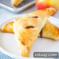 A piece apple turnover on a plate