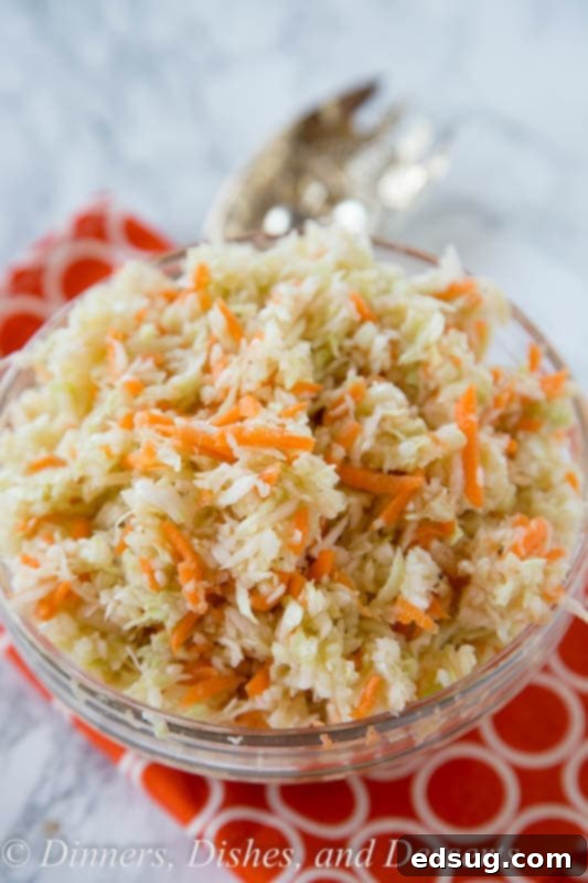 summer coleslaw in a bowl