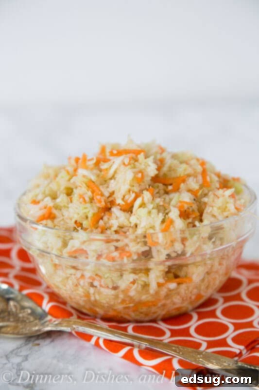 summer coleslaw in a bowl