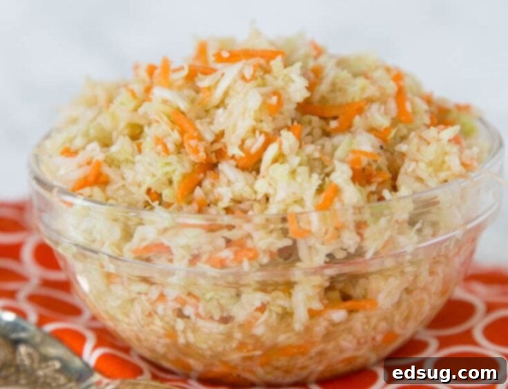 Summer Coleslaw - light and tangy no mayo coleslaw recipe that you can make all summer long!