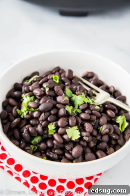 Effortless Slow Cooker Black Beans 2 Slow Cooker Black Beans take Mexican night to a whole new level!