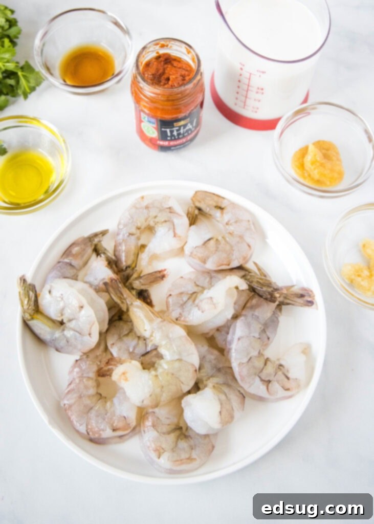 Tropical Coconut Curry Shrimp 3 ingredients to make curry shrimp