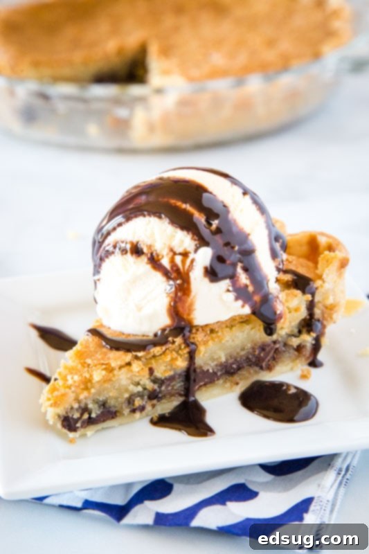 Irresistible Chocolate Chip Cookie Pie 2 Gooey chocolate chip cookie pie