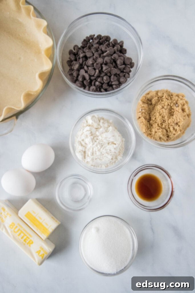 Irresistible Chocolate Chip Cookie Pie 3 chocolate chip cookie pie ingredients