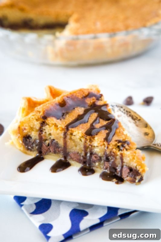 Irresistible Chocolate Chip Cookie Pie 6 A pie that tastes like a gooey chocolate chip cookie