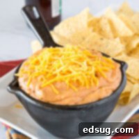 Effortless Refried Bean Dip 5 Easy Refried Bean Dip - this easy bean dip is super creamy, cheesy, and full of taco flavors. This is always a hit at parties, and great for taco night.
