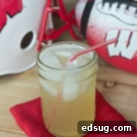 A refreshing glass of Sparkling Tropical Lemonade