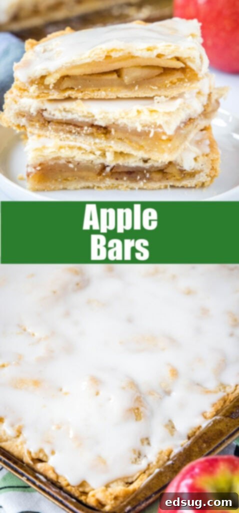 Apple Crumble Bars 6 apple bars close up for pinterest