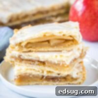 Apple Crumble Bars 7 close up apple bars stacked on a plate