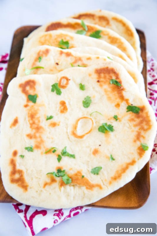 Pillowy Soft Naan 2 Easy homemade naan bread to go with your Asian dinner