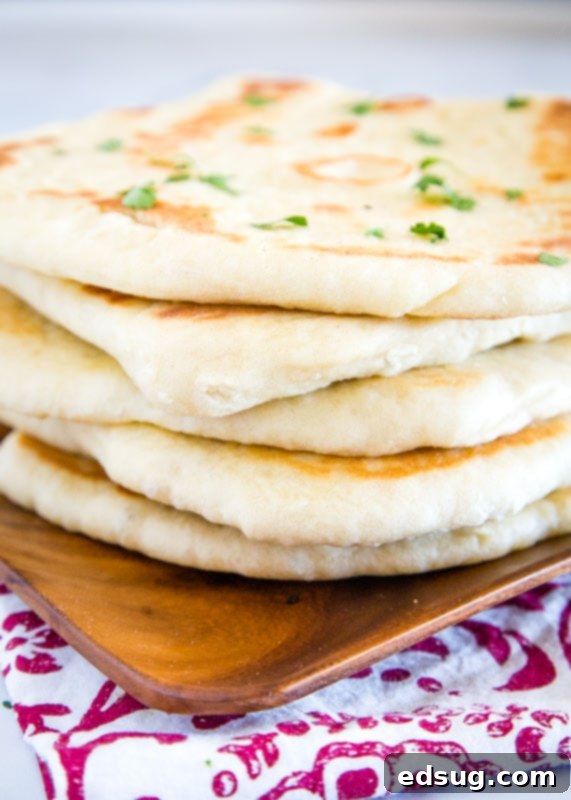 Pillowy Soft Naan 3 Naan bread is easy to make and goes great with curry and other Indian recipes