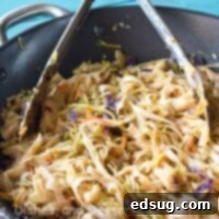 Fiery Szechuan Chicken Noodles 1 Szechuan Chicken and Noodles in a vibrant bowl, ready to be enjoyed.