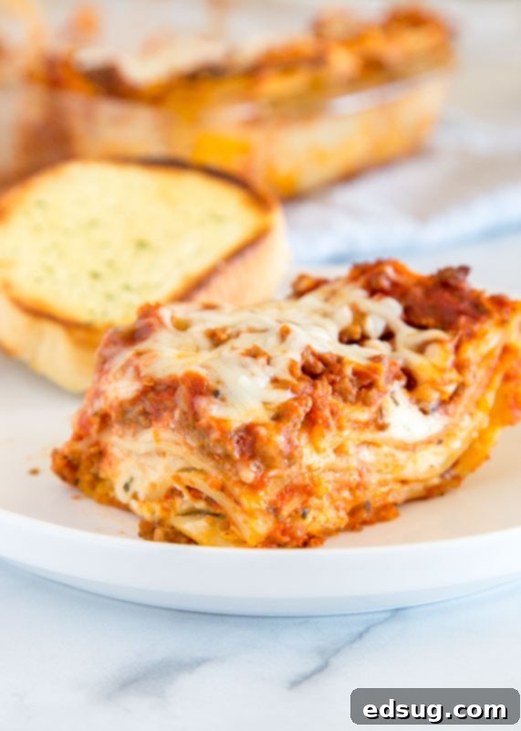 The Best Homemade Lasagna 3 Traditional lasagna that mom used to make, with rich layers of meat and cheese