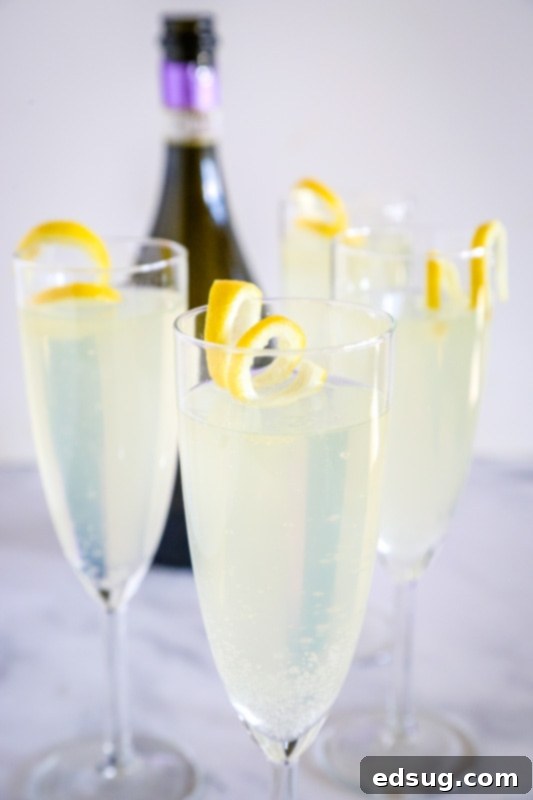 French 75 Recipe is a classic cocktail that is super easy to make