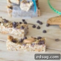 cookie butter granola bars on a cutting board
