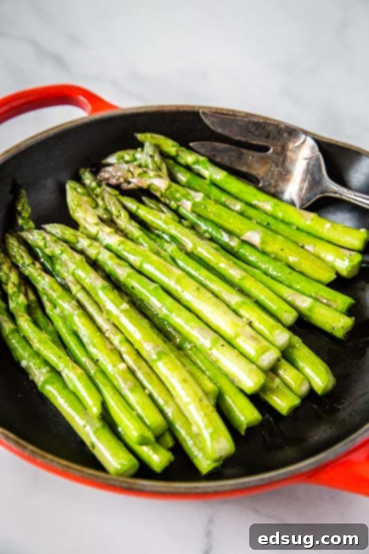 Sauteed asparagus is ready in minutes, so it makes the perfect side dish for busy weeknights.