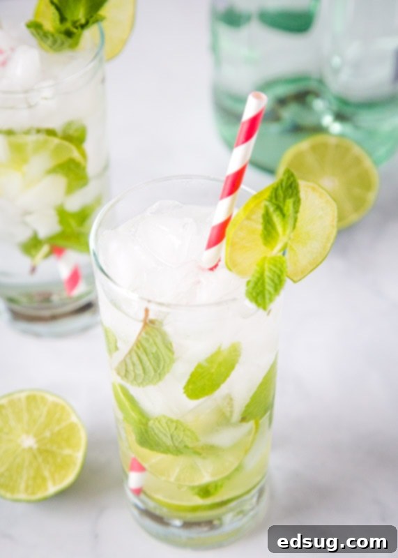 Need a refreshing cocktail. This mojito recipe is just 5 ingredients, super simple, and absolutely delicious.