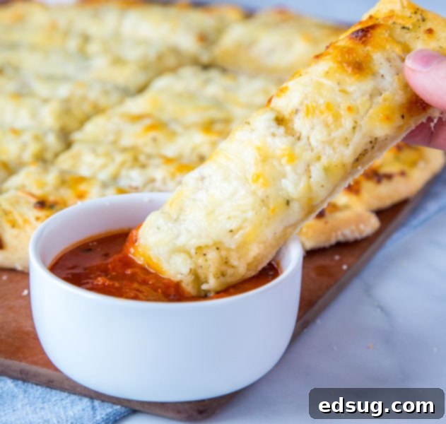 Pokey Sticks - Homemade cheese breadsticks that are the perfect addition to your next pizza night! 