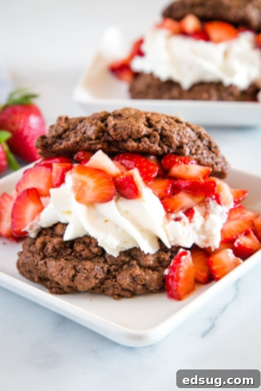 Strawberry Chocolate Dream 2 Chocolate biscuits transform classic strawberry shortcake into an incredible dessert.