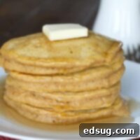 Brown Butter Pumpkin Pancakes with a round, golden-brown appearance
