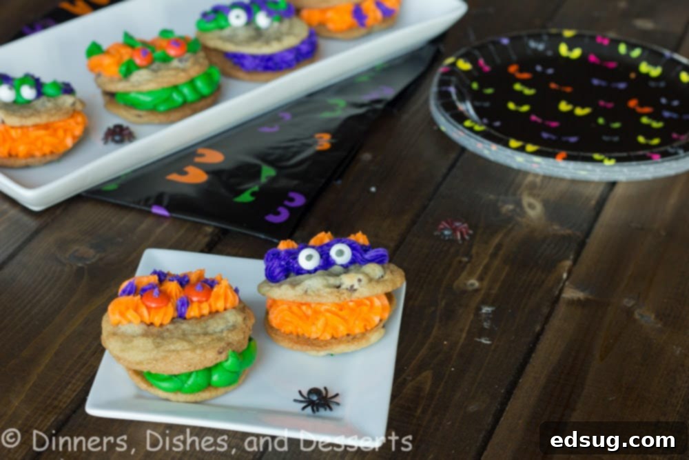 monster cookies on a plate