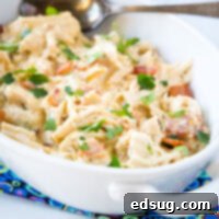 A bowl of Instant Pot Crack Chicken